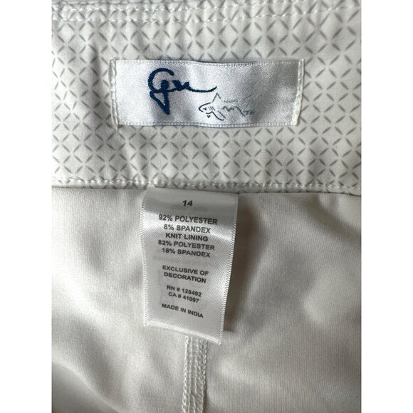 George Norman White Geo-Patterned Skort Size 14 - Picture 5 of 8